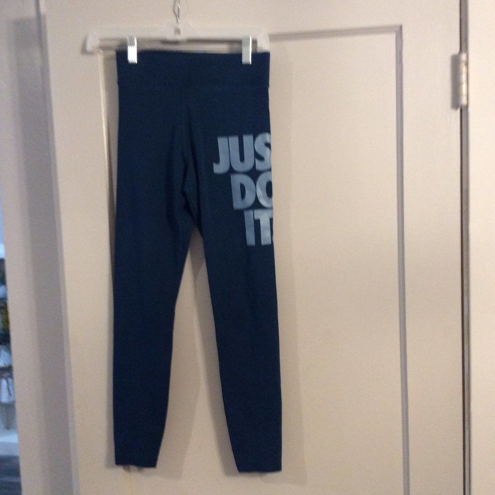 Nike Just Do It size XS VNC leggings work out womens Blue